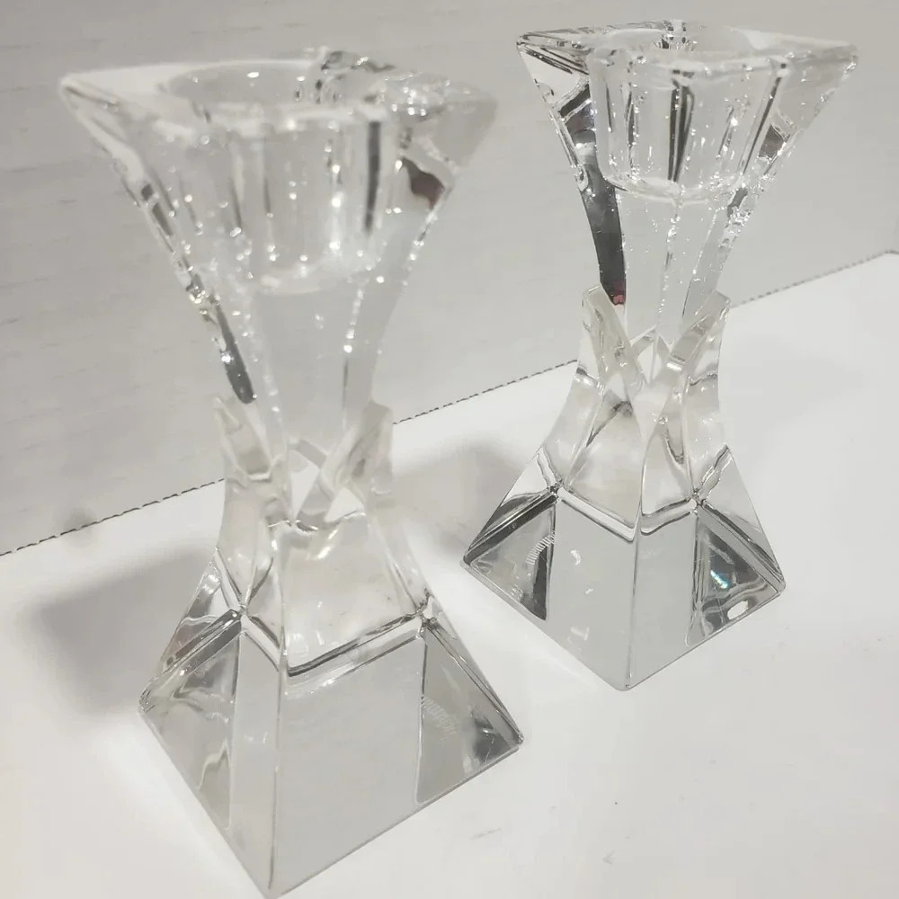 Nachtmann Ser of 2 Mini Cyrstal Candle/Taper Holders.